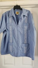 Vintage Haband Guayabera Shirt Mens XL Embroidered Cuban Wedding Shirt