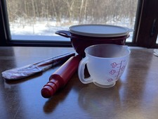 Tupperware Kids Mini Baking Set Just Like Mom  s New - RED