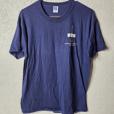 Vintage 90s T Shirt Mens L Blue Russell Athletic OSU Oregon State University 