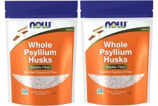 NOW Foods Psyllium Husks Whole, 16 Oz Pack of 2
