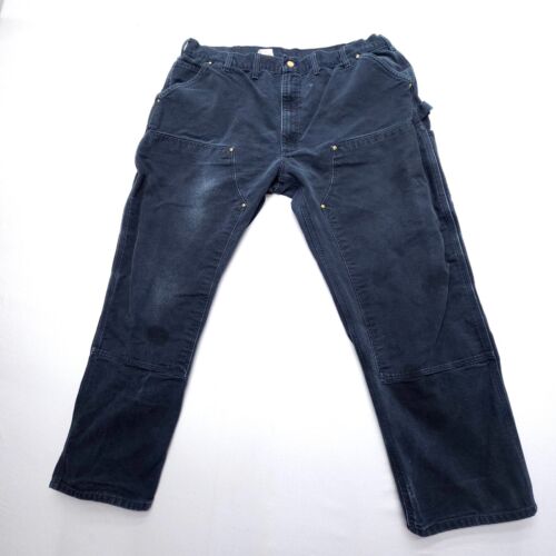 Vintage Carhartt Double Knee B01 BLK Carpenter Pants Mens 44 (40 x 30") Dungaree