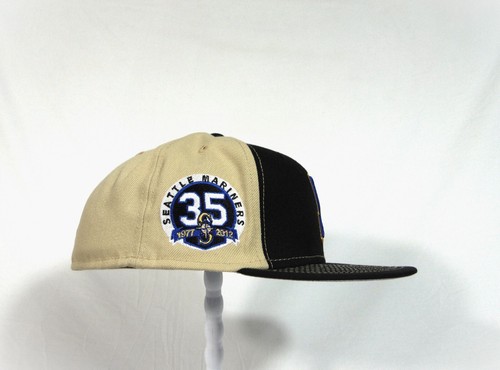New Era MLB Seattle Mariners 35th Anniversary Cooperstown 59FIFTY Hat 7 3/4 RARE - Picture 2 of 9