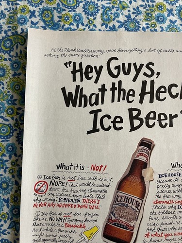 Vintage 1994 Icehouse Beer Print Ad What The Heck Is Icehouse Beer? - Picture 4 of 7