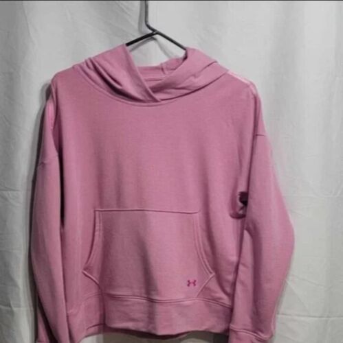 women’s Under Armour pull over hoodie size small pink