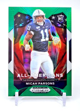 Micah Parsons ROOKIE "All-Americans" GREEN 2021 Panini Prizm Draft Picks #188 RC