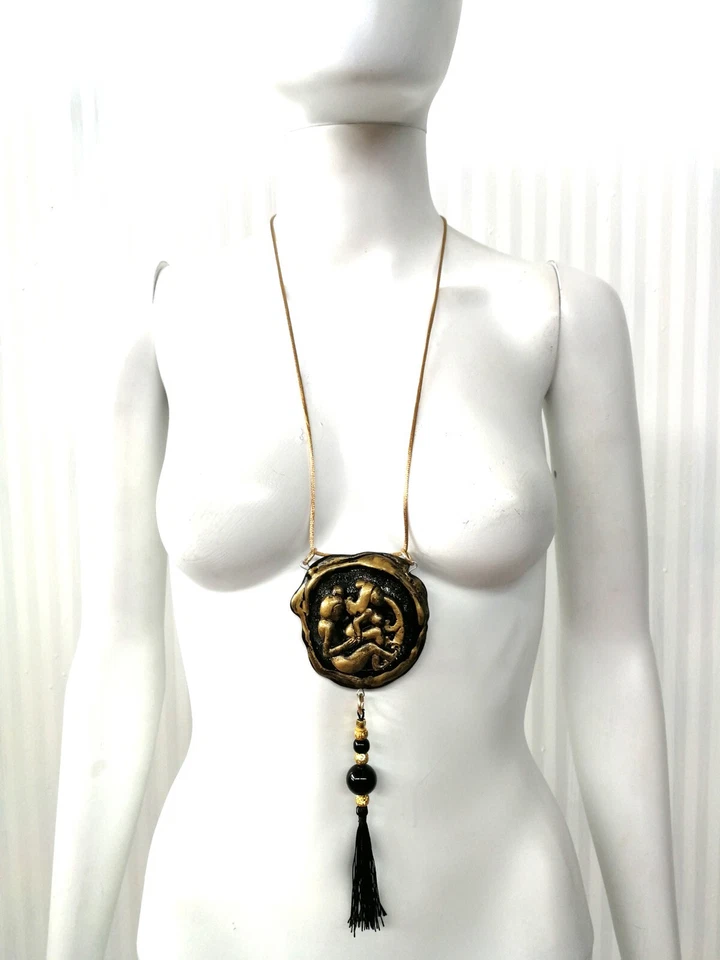 Love Talisman Sexy Amulet Antique Kama Sutra Jewelry Necklace Pendant Medallion - Image 4 of 4