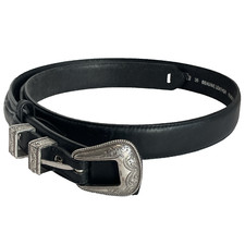 Nocona Genuine Leather Black Western Belt Women  s N245071 Size 36 READ 