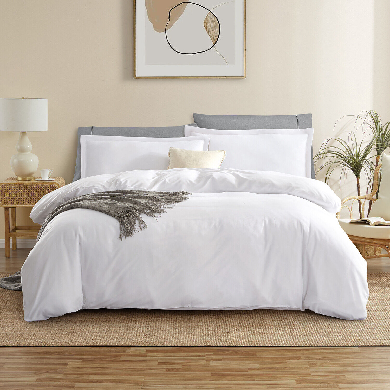 3 Pc Duvet Cover Set by Nymbus 1800 Series Ultra Soft Luxurious Comforter Cover - Picture 9 of 316