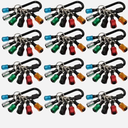 1/4" Hex Shank Quick Release Keychain Screwdriver Drill Bit Holder Bit Set - Picture 28 of 28
