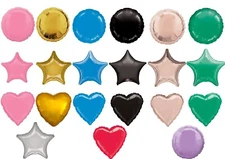 Anagram Quality Foil Shape Balloons Star Heart Circle Different Colours & Shapes