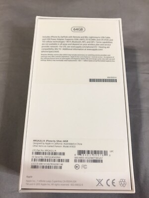 iPhone 6s Silver 64 GB MKQA2LL/A Empty Box Only Key | eBay
