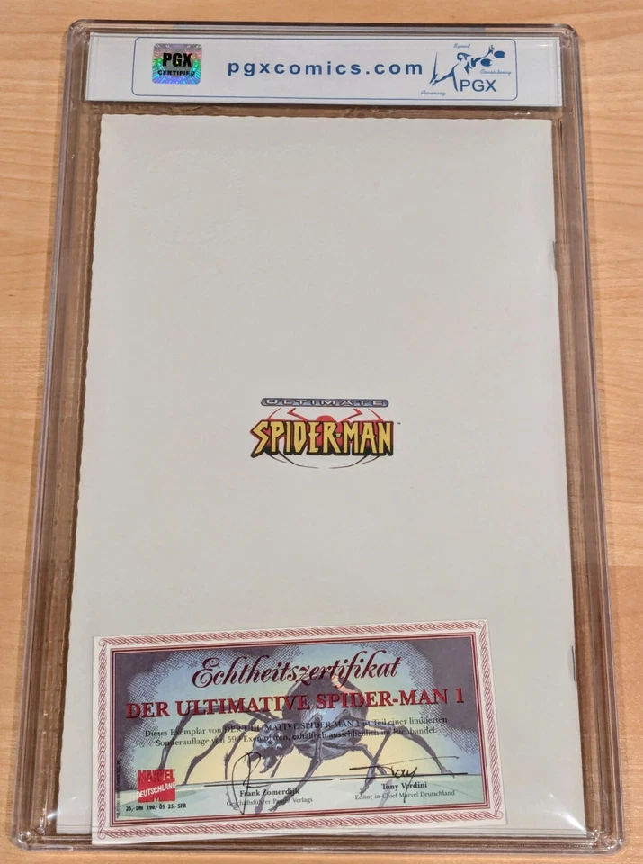 ULTIMATE SPIDER-MAN #1 GERMAN MUSEUM EDITION PGX 9.8 SERIAL NUMBERED 26 OF 599 - Image 3 of 3