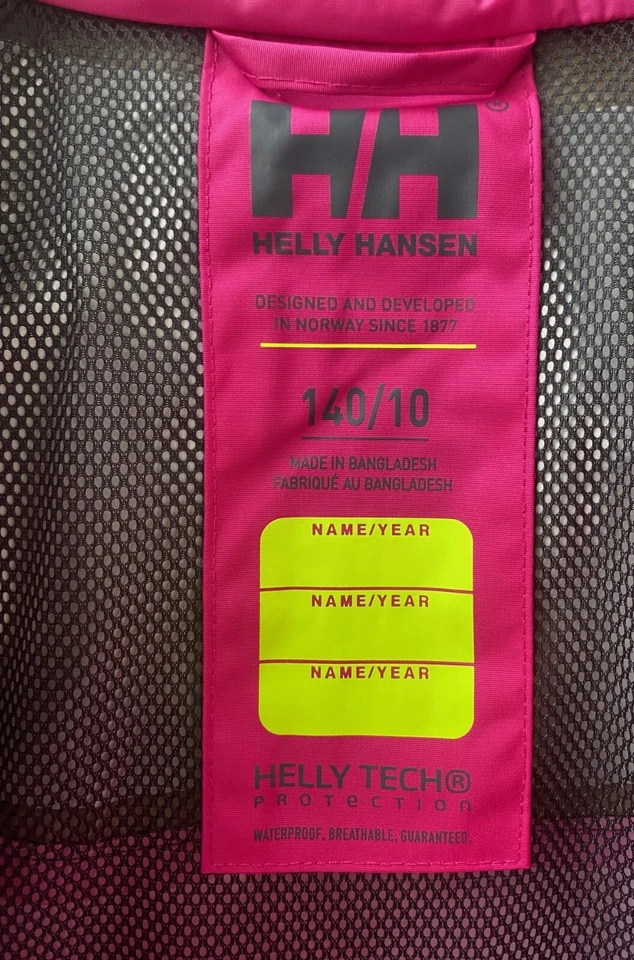 Chaqueta de lluvia magenta Helly Hansen para niñas $95, talla: 10 Foto 4 de 4