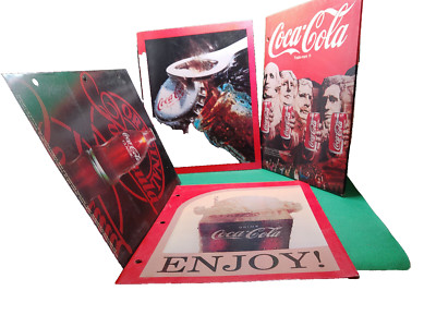 Coke Coca Cola 1990s era vintage folder hole punched lot 4