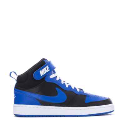 Nike Boys COURT BOROUGH MID 2 - YOUTH Kids DM8872-001 Black/Royal/White Shoes | eBay