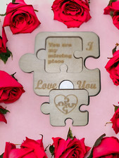 Personalised “I Love You” Jigsaw Puzzle Valentine Gift for Him or Her UK wife