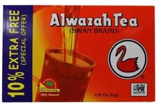 Alwazah Swan Brand Arabic Tea 100% Pure Ceylon Black Teabags Tea Bags 110 ct.