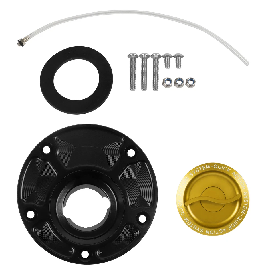 Keyless Gas Fuel Oil Tank Cap Cover For Ducati 1098/S 2007-08 1098R 2008-2009 Foto 3 de 4