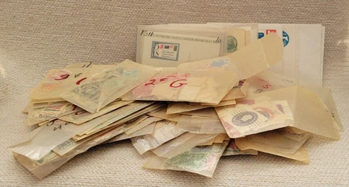 US Stamp Collection 100's of Used Stamps & Postal Cards Envelopes Mounts 240213