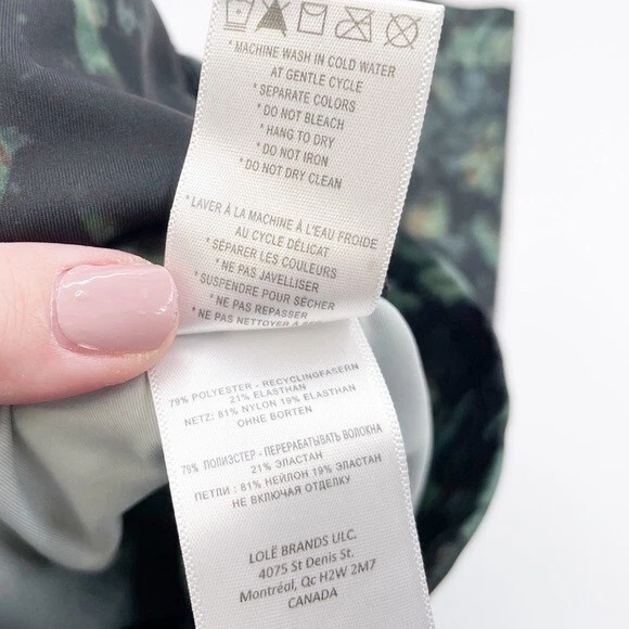 lole burst high-waisted ankle midnight garden eucalyptus leggings