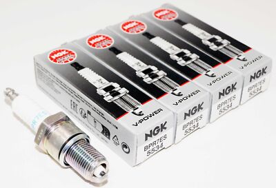 Genuine NGK 5534 Nickel Spark Plug BPR7ES Pack of 4