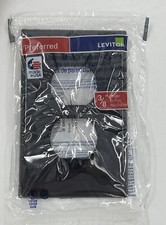 Leviton Plus Wall Plates 1G Duplex Black Covers 3/8" Larger Unbreakable New NIP