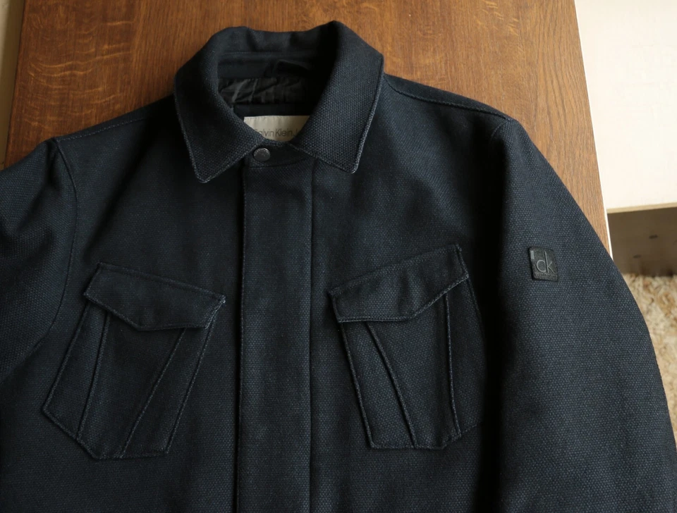 Calvin Klein Odis Mens Jacket, Made in Italy, Size M, Cotton/Wool Blend Coat - Image 2 of 4