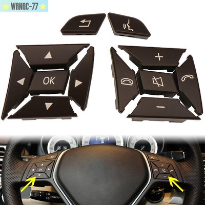 Brown For Mercedes E-Class Left&Right Steering Wheel Control Button Multi Switch
