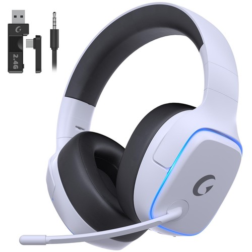 Gvyugke 2.4GHz Wireless Gaming Headsets for PS5 PS4 PC Switch - Bluetooth 5.3...