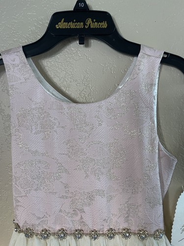Abito jacquard senza maniche per bambina American Princess taglia 10 nuovo - Foto 4 di 8
