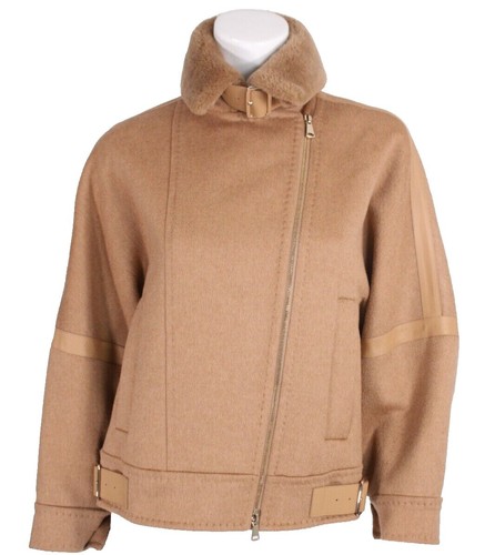 アウターその他 S Max Mara FW23 HIGH NECK JACKET (2394860734600 025008) Ladies S' Max Mara Black Full Zip High Neck Nylon Jacket