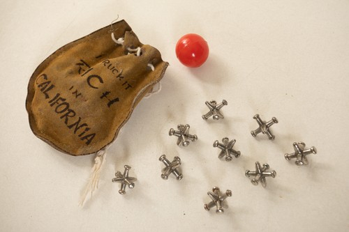 Jacks & Super Ball Game (B5A/JSF6) I Struck it Rich in California Suede Bag Jax - Picture 3 of 4