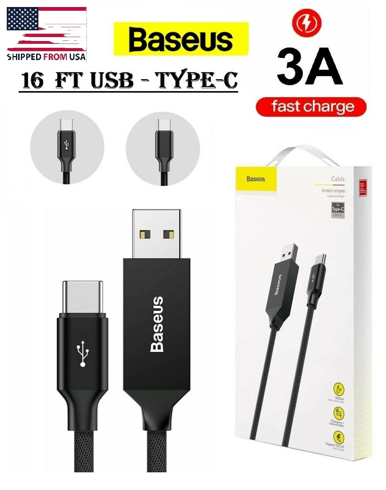 Baseus Cables & Adapters for HTC Samsung Galaxy S9