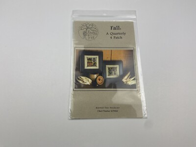 Knotted Tree Fall Counted Cross Stitch Pattern Chart Quarterly Four Patch