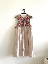 Beautiful Tribal Boho Embroidered Tassel Vest Dress S/m