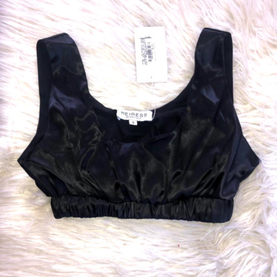 Heiress Beverly Hills Top Size S satin Black