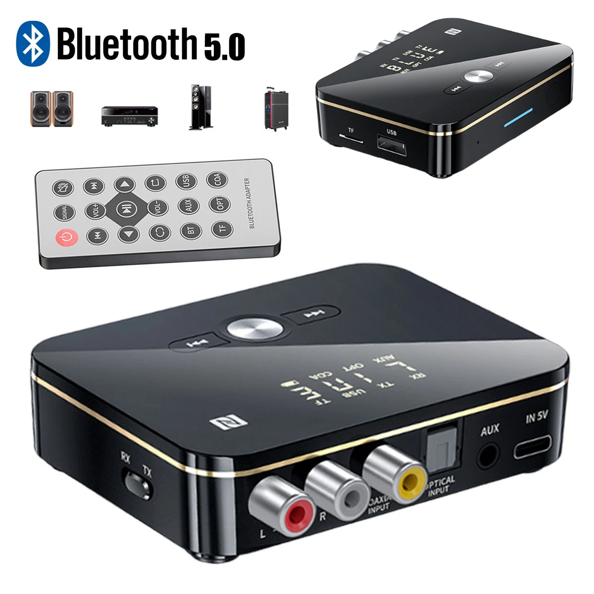 Bluetooth 5.0 Receiver Transmitter, Audio Adapter