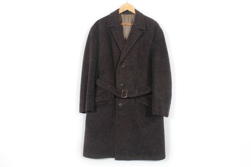 VINTAGE LODENFREY Wool Mens Coat Loden Overcoat Brown Size L RARE 90s