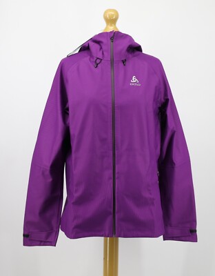 ODLO BLACKCOMB FUTUREKNIT 3L WOMENS FULL ZIP JACKET UK L PURPLE RRP £420 AD