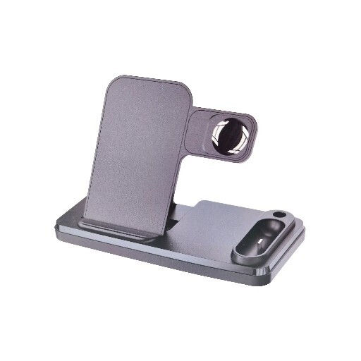 Black 3 in 1 Fast Multifunctional Wireless Charging Station HT-504