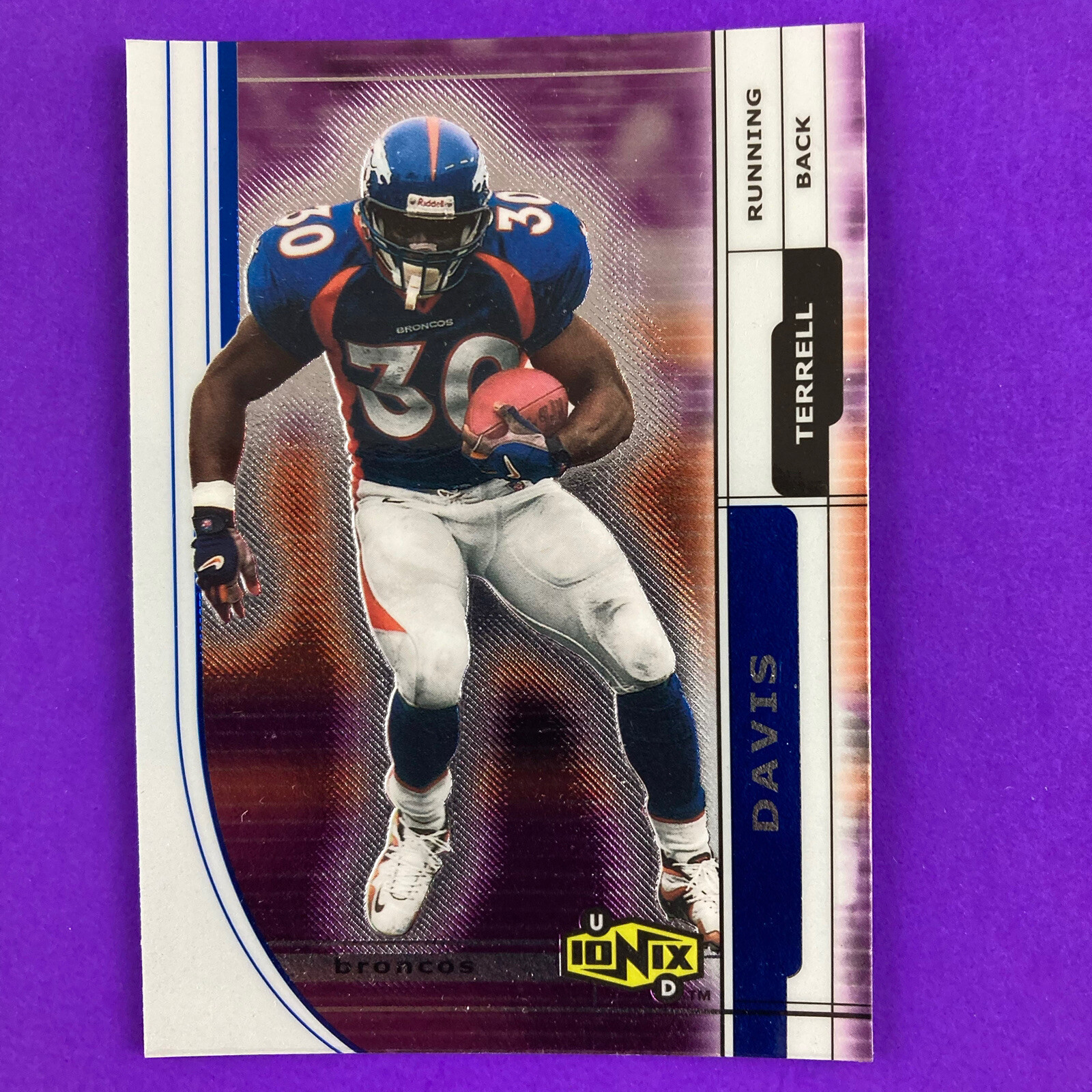 Terrell Davis 2000 Upper Deck Ionix Card #17 NFL Denver Broncos