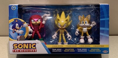Sonic the Hedgehog Team Sonic Collection.  Set of 3 w/ Knuckles Tails Super. NEW