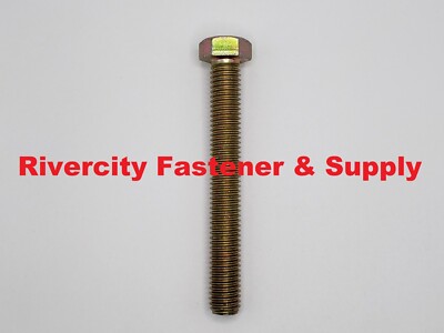 (10) 1/2-13x4 Grade 8 Tap Bolts 1/2 x 4 Hex Head Screws .50 x 4.00 Full Thread