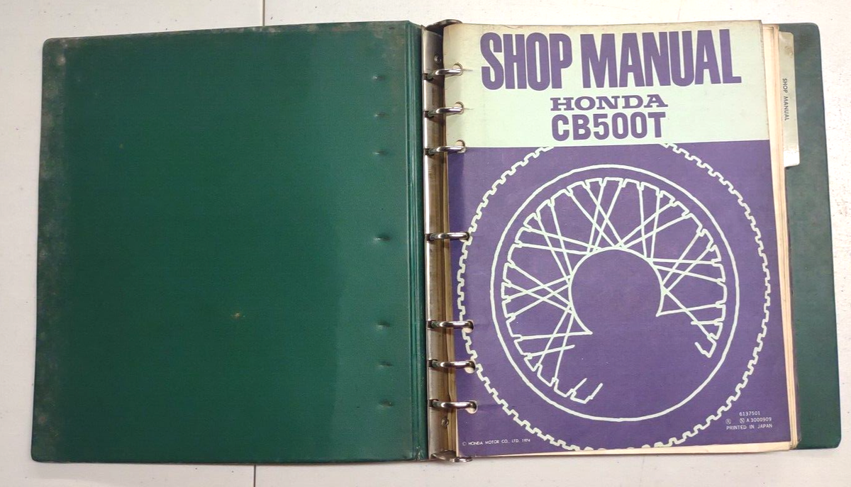 ホンダ CB500T サービスマニュアル　貴重　純正品 1974 HONDA CB500T Factory shop Motorcycle Service Manual Book