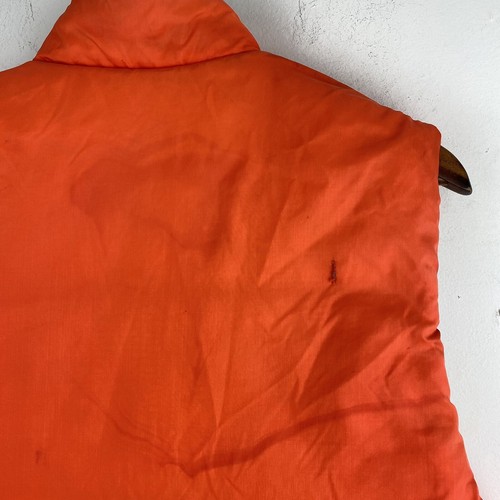 Vintage Sportsman’s Choice size Small Camo/Orange Puffer Reversible Hunting Vest - Picture 14 of 18