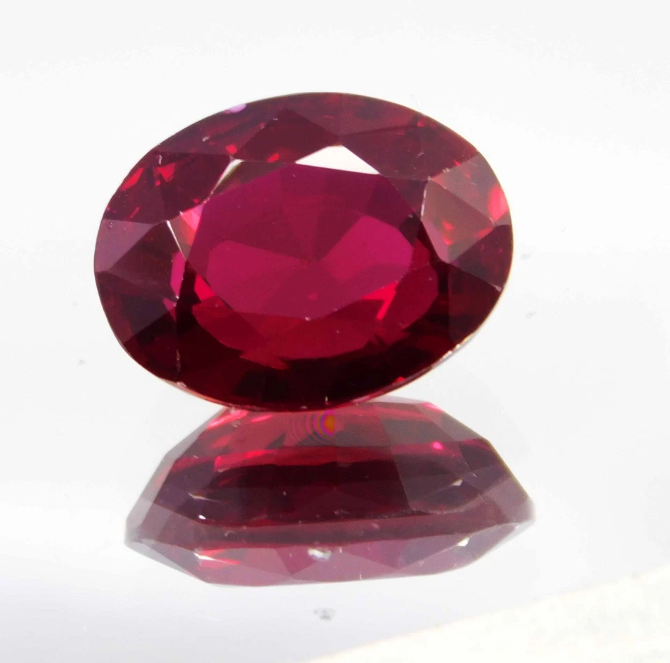Certified 12.35 Ct Natural BURMA Red Ruby Unheated Oval Cut Loose Gemstone - Image 2 of 4