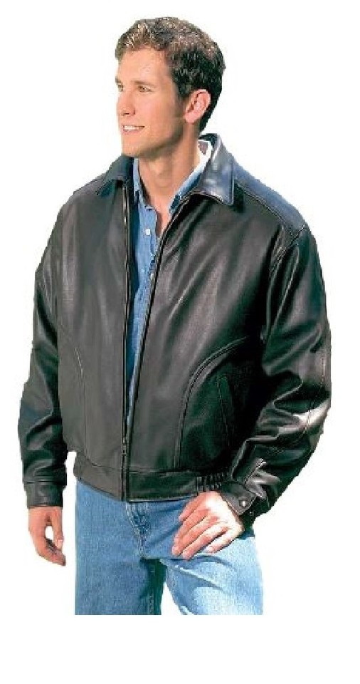 REED Men's Bomber Leather Jacket Union Made in USA