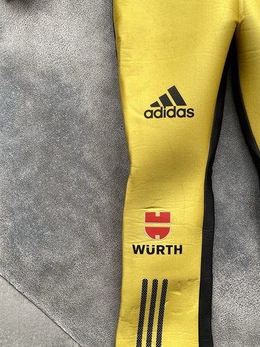 Adidas Team Germany Ski Jumping Suit FIS Neoprene Olympic Men Yellow / Black - Picture 7 of 21
