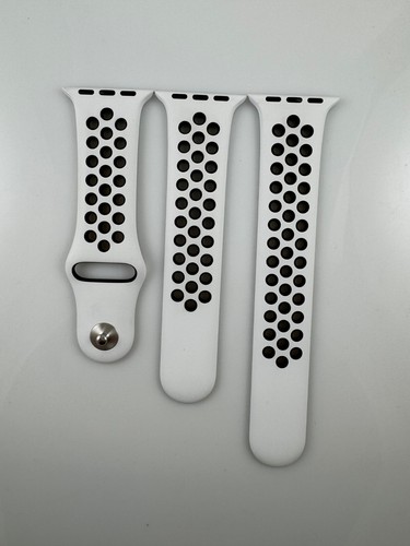 NOWY Oryginalny zegarek Apple Nike Sport Band 38mm 40mm 41MM 42MM Summit Biały/Czarny - Zdjęcie 7 z 16