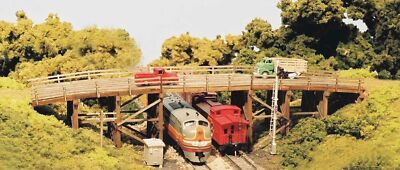 Monroe Models N Country Road Bridge Laser-Cut Wood Kit 9-1/4 x 2 x 2-1/4in 23.5